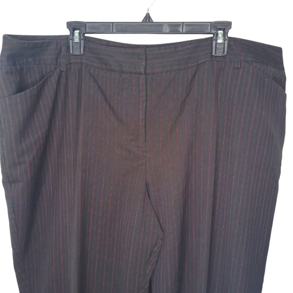 Lane Bryant Black and Red Pinstriped Office Pants Slacks Plus Size 24 - Picture 4 of 7